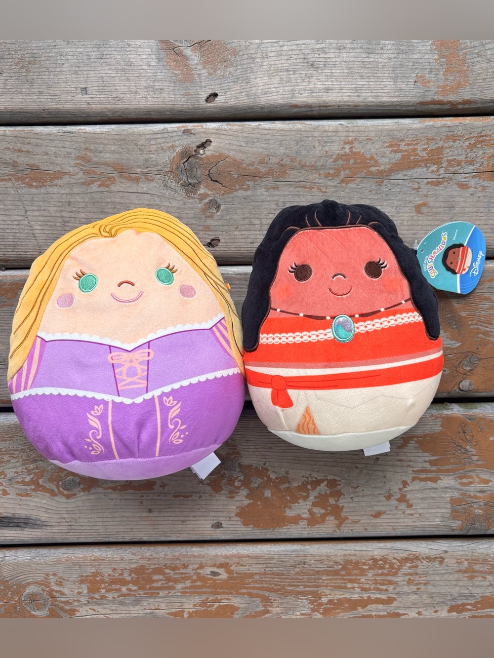 Squishmallows Disney Princess Plush Lot - Moana & Rapunzel - 2 Count